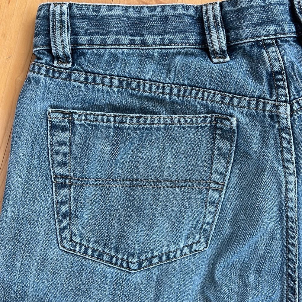 👖34x30 Relaxed Fit Blue Jeans with Faded Details by Ermenegildo Zegna - Picture 13 of 17